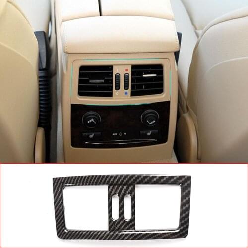 For BMW 5 Series E60 2004-2010 ABS Chrome/Carbon Fiber texture Rear Air Conditioning Outlet Trim Interior Car Accessories