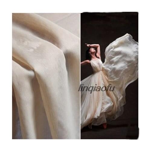 European and American wind camel color silk thread texture double cotton cloth