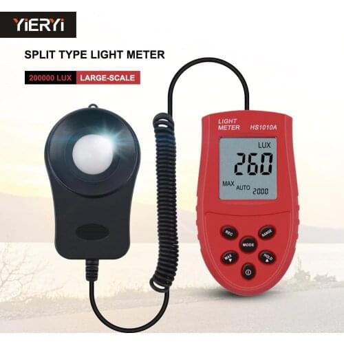 Hot Sale 200,000 Digital Light Meter Luxmeter Lux/FC Meters Luminometer Photometer light meter 3 Range Lux NI5L