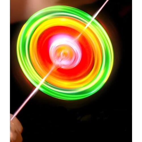 Hot Sale 1pc Flash Pull Line Led Flywheel Hot Fire Wheel Glow Flywheel Whistle Creative Classic toys for Children Gift toy
