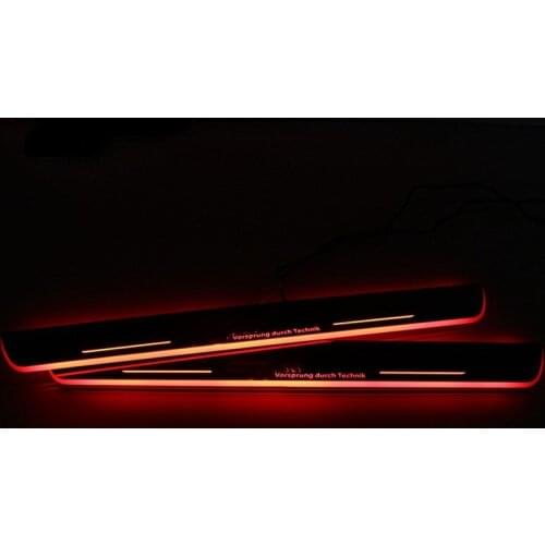 Custom Car Logo For Hyundai Sonata 2015 - 2017 2018 Moving LED Welcome Pedal Car Scuff Plate Pedal Door Sill Pathway Light