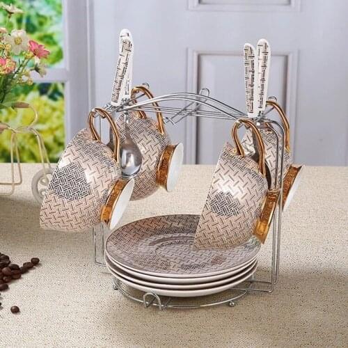 Tea Cups And Saucer Sets Bone China coffee mugs Porcelain Coffee Cup Sets Creative Porcelain Afternoon Tea Ceramic Drinkware