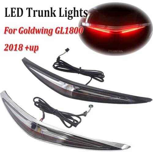 NEW For Honda Goldwing GL1800 GL 1800 2018 - 2021 2020 2019 Motorcycle ABS Trunk Spoiler LED Red Rear Brake Light Turn Signal