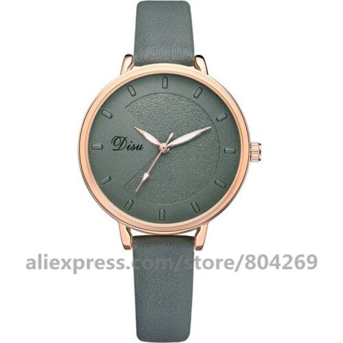 Wholesale Fashion Simple Women Analog Leather Quartz Wrist Watch Watches Relogio Feminino Women Watches