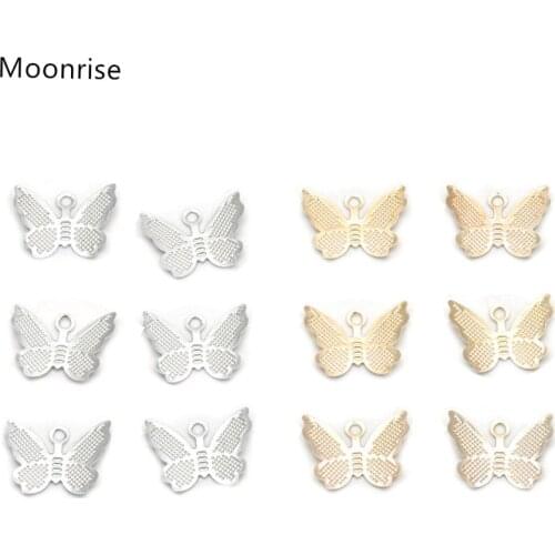 50pcs Mini Mixed Butterfly PendantsNecklace Bracelet Charms Craft Supplies for DIY Jewelry Making Crafting Findings Accessory