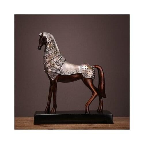 European-style resin horse auspicious furniture home living room study office ma to success creative decoration