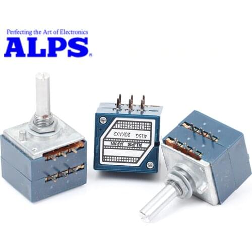 100% new origina Japan ALPS RK27 type 10K 20K 50K 100K 250K 500K double volume potentiometer best match