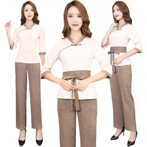 Cosmetologists Work Clothes Health Care Center Work Uniform