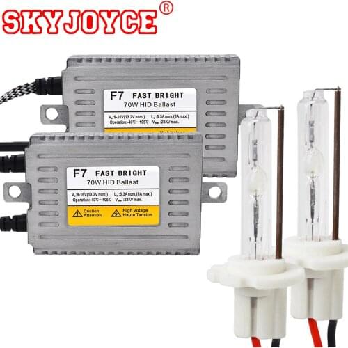 SKYJOYCE F7 70W 75W 12V HID kit quicK metal ballast D2H D2S D2C fast bright hid D2C/S with wire D2Y HID LIGHT KIT 70W HEADLIGHT