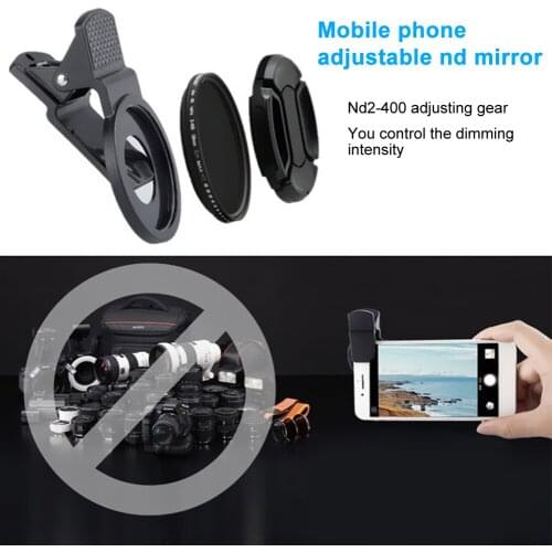 Light Reduction Adjustable Mobile Phone ND Filter Professional SLR Lens Universal Portable ND2 To 400 Neutral Density Effective