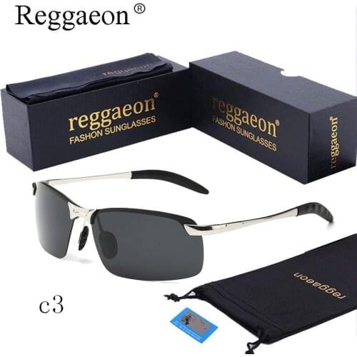 Reggaeon Retro Aluminum mirror Polarized Sunglasses Men Women brand designer Vintage Eyewear Driving / Fishing Sun Glasses 3043