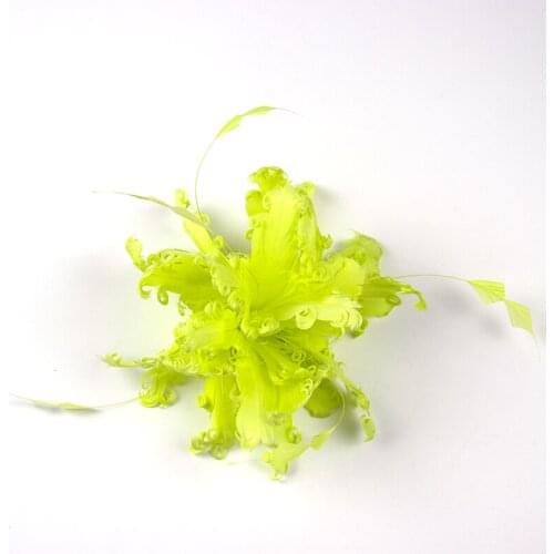 Bridal Hair Pins Clip Headdress Yellow Feathers Accessory / Straw Hats With Plume / Applique / Flower Casual / Holiday Headpiece