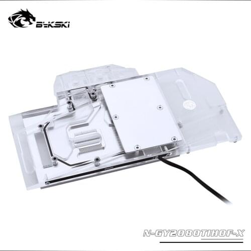 Bykski Water Block use for GALAX GEFORCE RTX 2080TI HOF / Full Cover Copper Radiator Block / RGB Light support AURA SYNC