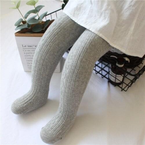 2020 Knitted Baby Pantyhose For Girls Twist Children Bottom Toddler Kid Girl Ribbed Stockings 6 Colors