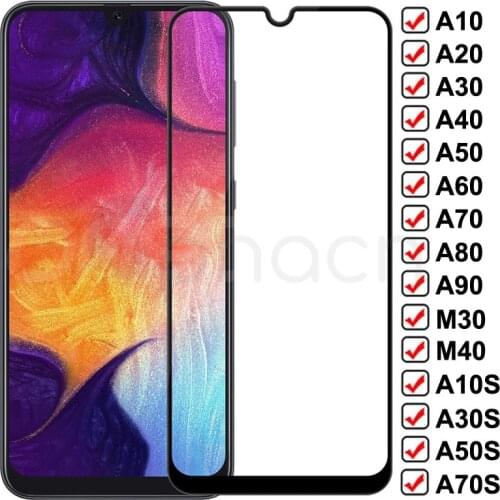 9D Tempered Glass For Samsung Galaxy A10 A20 A30 A40 A50 A60 A70 A80 A90 Protective Glass M10 M20 M30 M40 A10S A30A A50S A70S