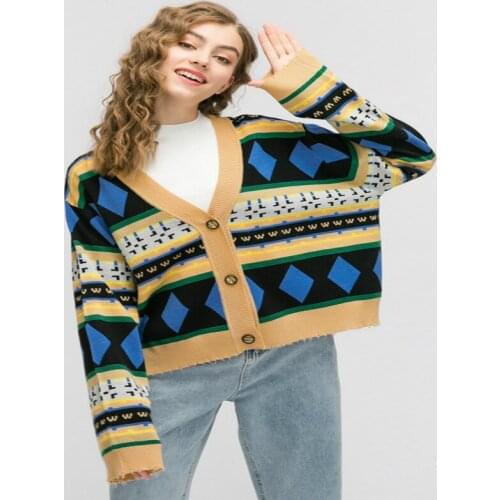 Sweater Women 2019 New European and American Sweater Women Autumn and Winter Wear Loose Lazy Cardigan Knitted Jacket Women