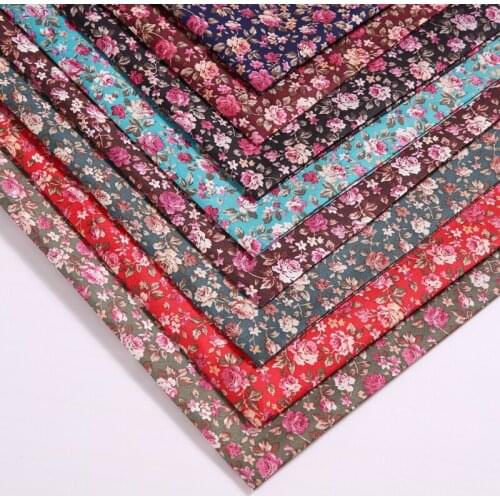 100% Polyester Floral Fabrics By The Meter Rose Pattern Floral Material for DIY Handmade Needlework Cloth100*150cm