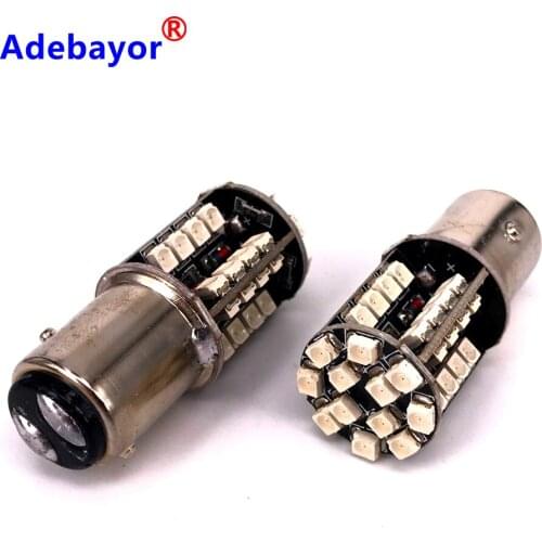 100 X 1157 BAY15D 44 SMD 3528 1210 led CANBUS OBC No Error Signal P21/5W auto Car Light stop parking Bulb Brake Light Adebayor