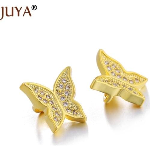 Jewelry Making Supplies Fashion 2pcs Tiny Butterfly Charms Connectors For Jewelry Making Accessories Findings Handmade DIY Craft