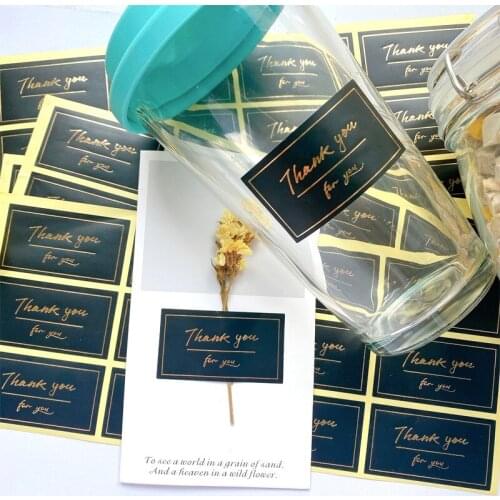 300pcs/lot DIY Adhesive "Thank you"Paper Stickers Gifts Sealing Sticker Packing Label For Baking Products Wholesale