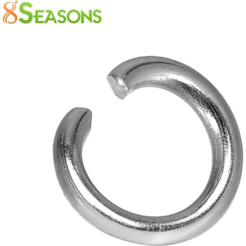 8SEASONS Silver Color Stainless Steel Open Jump Rings 6mm(1/4"), Cadmium Free,sold per lot of 500 (B17923)