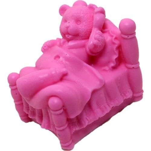 3D Teddy Bear Candle Silicone Mold Handmade Soap Mold DIY Soap Soap Mold