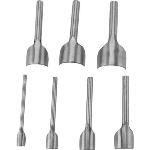 7pcs /set DIY Leather Carft Half -Round Punch Belt End Cutter Semicircle Punch Cutter Punch For Home Leather Sewing 10-40mm