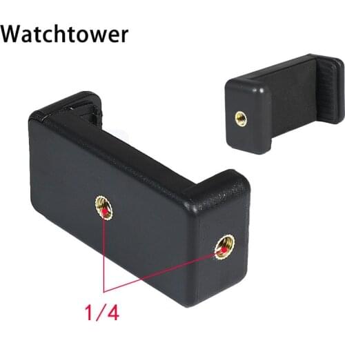 Mobile Phone Clip Clamp Phone Mount Adapter Tripod Monopod Stand Accessories 1/4 Screw Hole Mount For Live support Smartphone