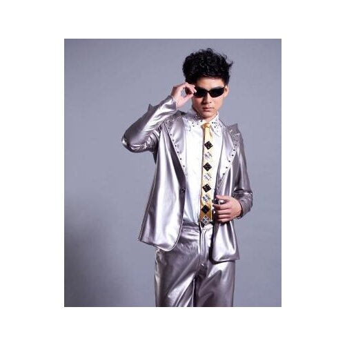 England grey Rivets stage 1 suits mens blazer jacket men blazer slim fit terno masculino blazer men jacket Customizable