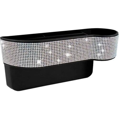 Car Seat Storage Box Auto Seat Space Filler Car Console Side Storage Box Bling Car Seat Pocket Organizer Co-Pilot