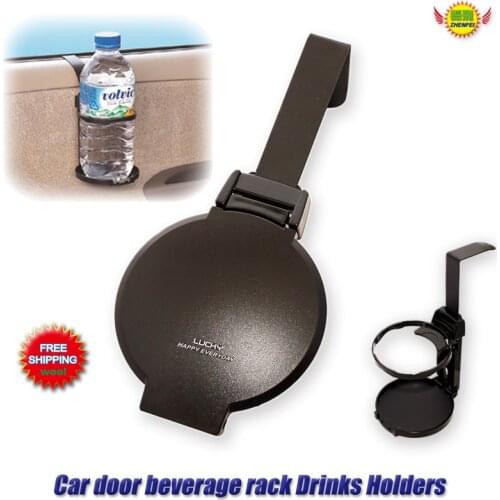 Car truck black on the side of the door drink holder Cup holder debris racks Water Bottle Can Folding Multi-function