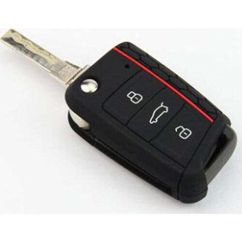 Car Accessories Key Case Key Bag Key Cover For Volkswagen VW Golf 7 mk7 Skoda Octavia A7 Silicone Key Portect Case car-styling