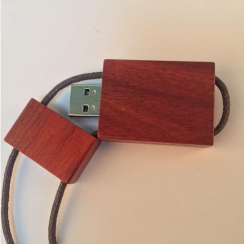 Red wood usb 2.0 memory flash stick pen drive with Bamboo box (over 15 pcs.free logo)