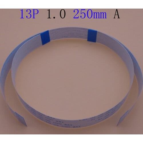 20pcs 13pin FFC FPC flat flexible cable 1.0mm pitch 13-pin A-type forward length 250mm ribbon flexible cable