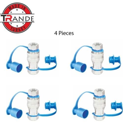 Hydraulic Jack Male - Female Coupling R 1-2 inch Universal Using for Tractor, Dump Track and Agricultural Equipments 4 Set