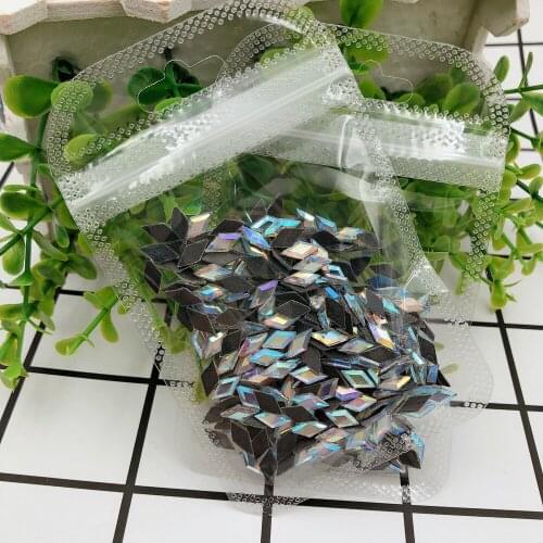 Crystal AB Glass Stone 200Pcs Square Shape Hotfix Glass Rhinestones Hot fix Crystal Stones for DIY Clothes Creative Design