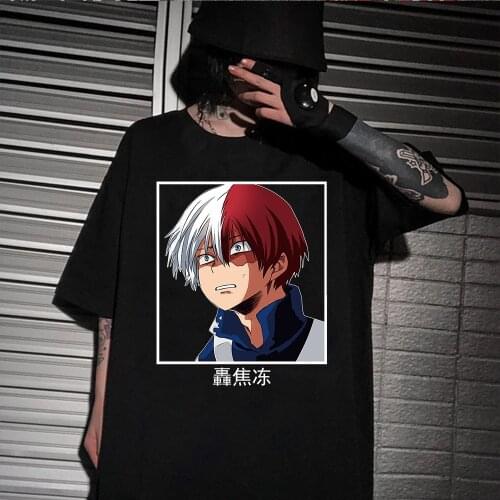 Hot My Hero Academia T Shirt Shoto Todoroki Graphic Oversize Harajuku T Shirt Tops