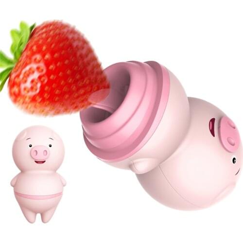 Female Cute Pig Tongue Licking Vibrator Stimulator Clitoris Nipple Massager Masturbator Sex Toys For Woman Erotic Machine Toys