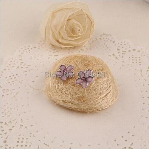 Fashion Acrylic Rhinestone Earrings Fashion High Quality Flower Stud Earrings For Women Charms 20pairs/lot