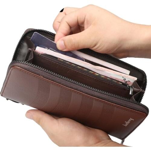Men Wallets Classic Long Style Wallet Card Holder Male Purse Quality Zipper Large Capacity Big Brand Luxury Purse For Men