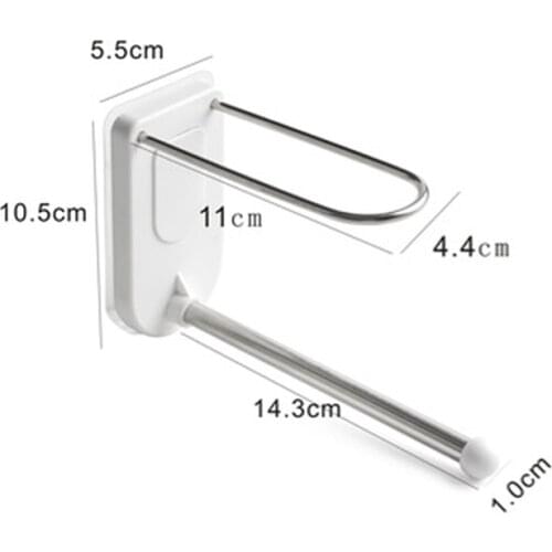 Wall Mounted Clothes Hanger Organizer Rack 2 Layer Stainless Steel Adhesive Storage Holder Stacker JA55