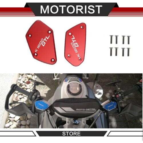 One pair of CNC aluminum alloy motorcycle brake fluid fuel tank oil tank cap for BMW K1600GT K 1600GTL K1600 GTL 2012-2017
