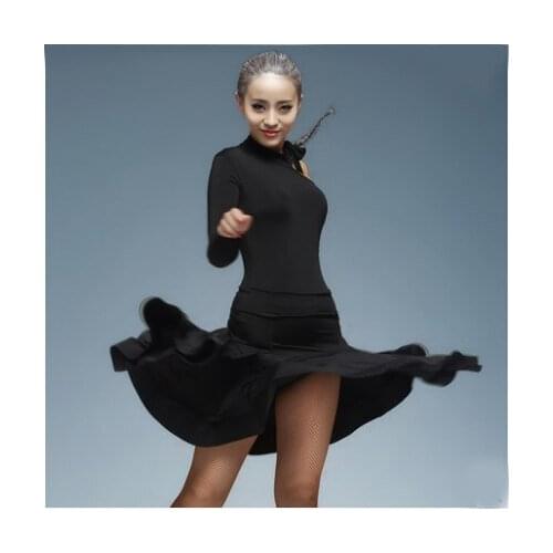 Latin Dance Dress Women Sexy Ballroom tango Latin Shirts Skirt danskleding franjas roupas tanzrock latein Wear Costumes for Girl