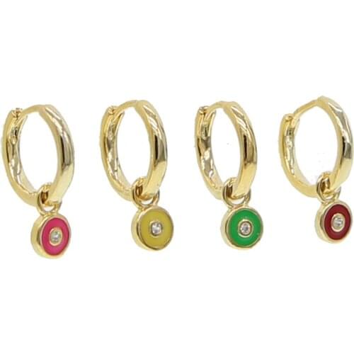 Earrings For Teens Colorful party gift Women Round design earring Elegant fashion jewelry Earring Accessories