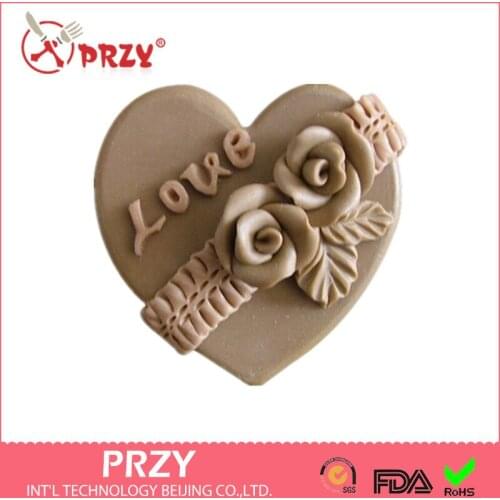 Silicone Soap Mold Cake Decoration Mold Handmade Soap Mold Heart Shaped Wedding Mold Aroma Stone Moulds Valentines Day Flower