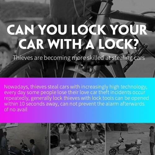 Vehemo Remote Lock Alarm System Alarm Device Motorcycle Securityalarm for Motorbike Anti-Theft Lock NEW Burglaralarm Vehicles