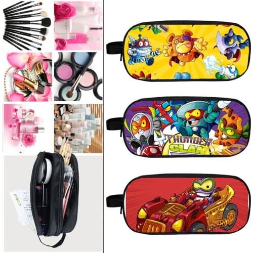 Superzings Pencil Case Boy Girl Anime Pen Bag Students Stationery Storage Bag Child Cartoon Super Zings Double Layer Pencil Box