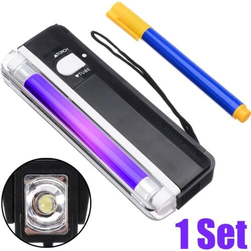 1Kit Portable Ultraviolet Handheld Torch Property Marking Kit For Passports Professional Handheld Money Detector Flashlights