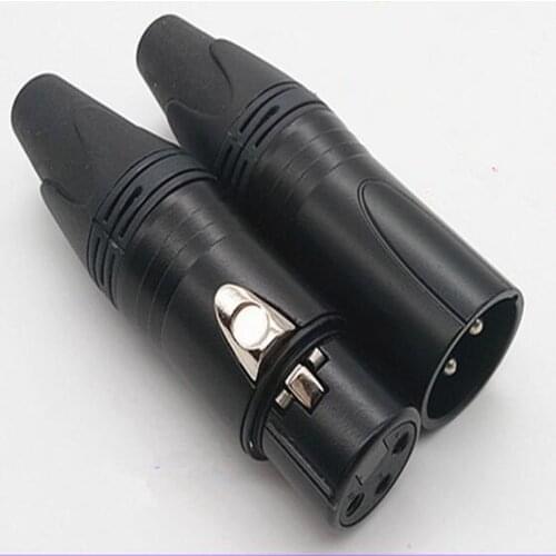 Hight quality copy 20PCS/LOT NC3FXX-B & NC3MXX-B Male Female 3 Pin XLR Connector with 10 PCS NC3MXX & 10 PCS NC3FXX