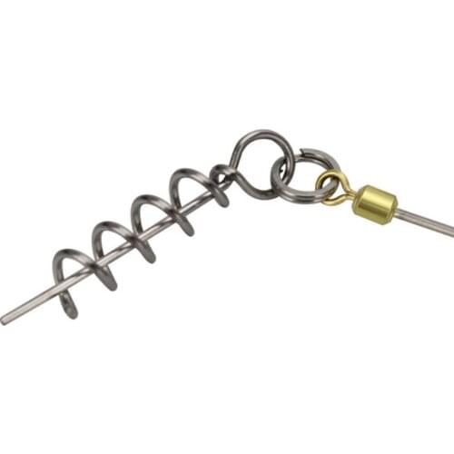 1pcs Swivel String Sea Fishing Hook Anti-Winding Stainless Steel Rigs 2 Arms Wire Leader Hook Rig Barbed Hook Accessories M/L